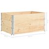 vidaXL puķu kastes, 3 gab., 80x120 cm, priedes masīvkoks