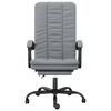 vidaXL biroja krēsls, atgāžams, gai&scaron;i pelēks audums