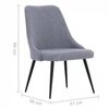 vidaXL virtuves krēsli, 4 gab., gai&scaron;i pelēks audums