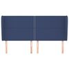 vidaXL galvgalis ar malām, 183x23x118/128 cm, zils audums