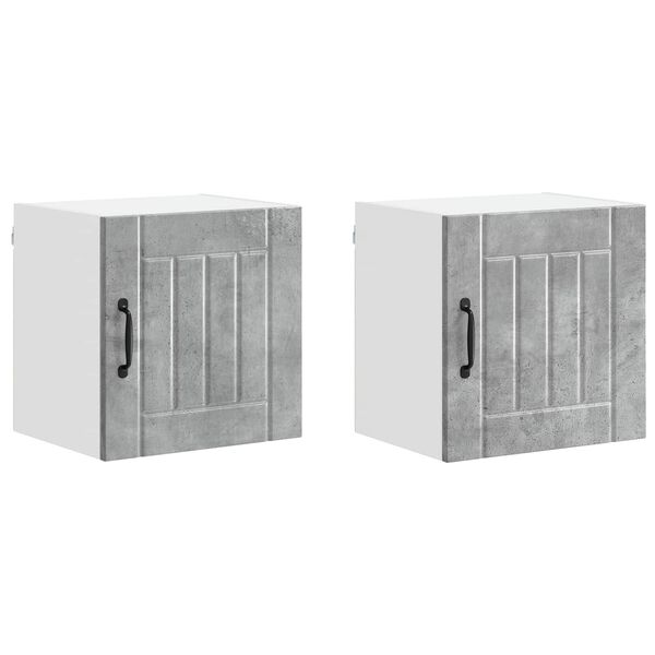 vidaXL Virtuves Skapis Lucca 2 pcs Betona pelēks 40 x 31 x 40 cm