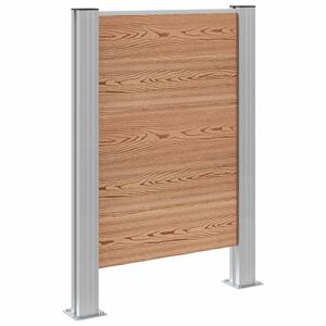 vidaXL Atkritumu tvertnes žogs Brūna 85 x 12 x 115 cm Alumīnijs un WPC