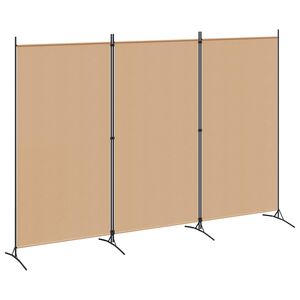 vidaXL 3-paneļu istabas dalītājs Bē&scaron;a 260 x 180 cm Audums