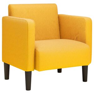 vidaXL dīvāna krēsls ar roku balstiem, gai&scaron;i dzeltens, 54 cm