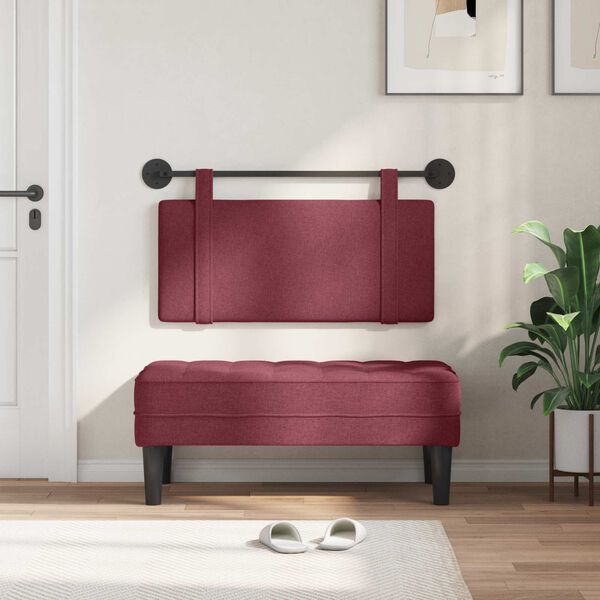 vidaXL Karājo&scaron;s galvgalis Vīna sarkans 100 x 55 x 5 cm audums
