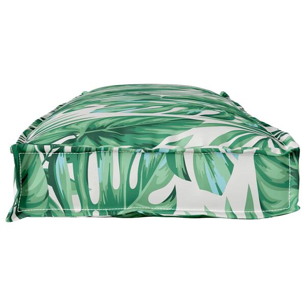 vidaXL Spilvens Lapa Lapu raksts 110 x 40 x 8 cm Oksforda audums