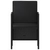 vidaXL 6-daļīgs dārza mēbeļu komplekts, melna PE rotangpalma