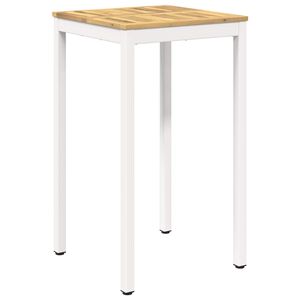 vidaXL Dārza bāra galds Balts 60 x 60,5 x 105 cm Cietā akācijas koks