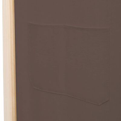 vidaXL 4-paneļu istabas aizslietnis, 160x170x4 cm, brūns audums