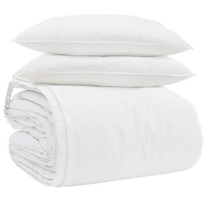 vidaXL Segas komplekts ar spilvenu 3 pcs Balts Dūnu spalva