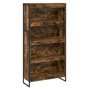 vidaXL Grāmatplaukts 80 x 30 x 155 cm Inženierijas koks Dūmu ozols
