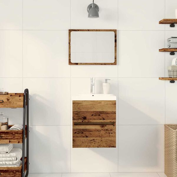 vidaXL Izlietnes skapītis ar uzglabā&scaron;anu Melns ozols 41 x 39 x 62 cm