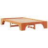 vidaXL Gultas rāmis Vaks brūns 120 x 200 cm Ciets priedes koks