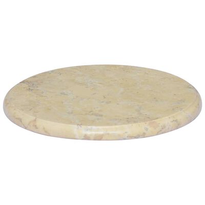 vidaXL galda virsma, Ø40x2,5 cm, krēmkrāsas marmors