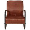 vidaXL atpūtas krēsls, brūna dabīgā āda