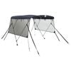 vidaXL trīsloku motorlaivas jumts ar tīkla sienām, 183x(137-152)x137cm