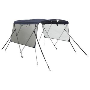 vidaXL trīsloku motorlaivas jumts ar tīkla sienām, 183x(137-152)x137cm