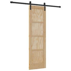 vidaXL Slīdo&scaron;ās durvis 61 x 198,5 cm Priedes masīvkoks