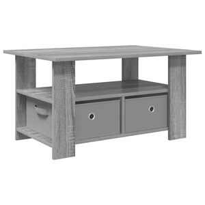 vidaXL Kafijas galdiņ&scaron; Pelēks Sonoma 77 x 55 x 42 cm Inženierijas koks