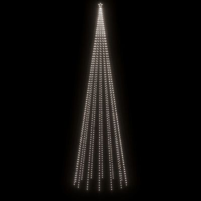 vidaXL Ziemassvētku egle, 1134 vēsi baltas LED lampiņas, 230x800 cm