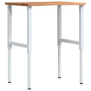 vidaXL darbagalds, brūns, 80x60x(71,5-98) cm, ozola masīvkoks