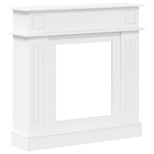 vidaXL Kamīna rāmis Balts 102 x 26 x 100 cm Inženierijas koks