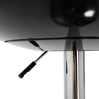 vidaXL bāra galds, melns, Ø60 cm, ABS