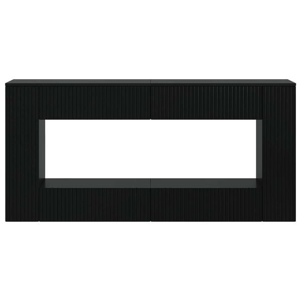 vidaXL Konsoles galds Melns 155 x 29 x 74 cm Inženierijas koks
