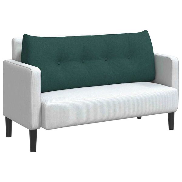 vidaXL Atpakaļ spilvens Tumši zaļš 120 x 24 x 50 cm audums