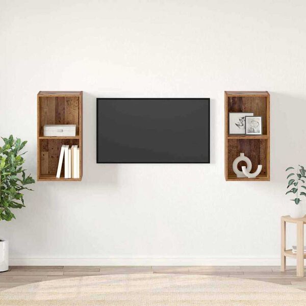 vidaXL TV skapī&scaron;u komplekts 2 pcs Vecs koks 37 x 37 x 72 cm