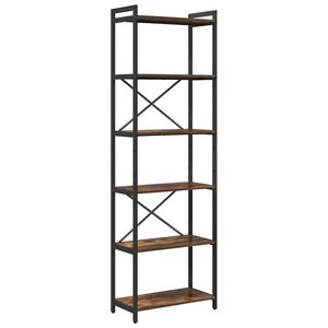 vidaXL Grāmatu plaukts 60 x 30 x 189,5 cm Inženierijas koks