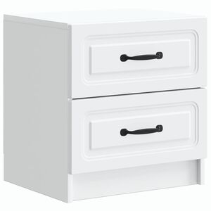 vidaXL Nakts skapītis Balts 43 x 34,5 x 44,5 cm Inženierijas koks
