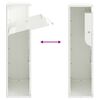 vidaXL Paku nodo&scaron;anas kaste ar durvīm Balts 44 x 22 x 82 cm Tērauds