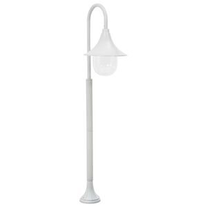 vidaXL dārza laterna, E27, 120 cm, alumīnijs, balta