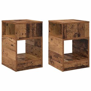 vidaXL Papildu galdiņ&scaron; 2 gab. Vecs koks 30,5 x 30 x 45 cm