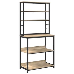 vidaXL Virtuves plaukts 5 līmeņi 80 x 40 x 168 cm Inženierijas koks