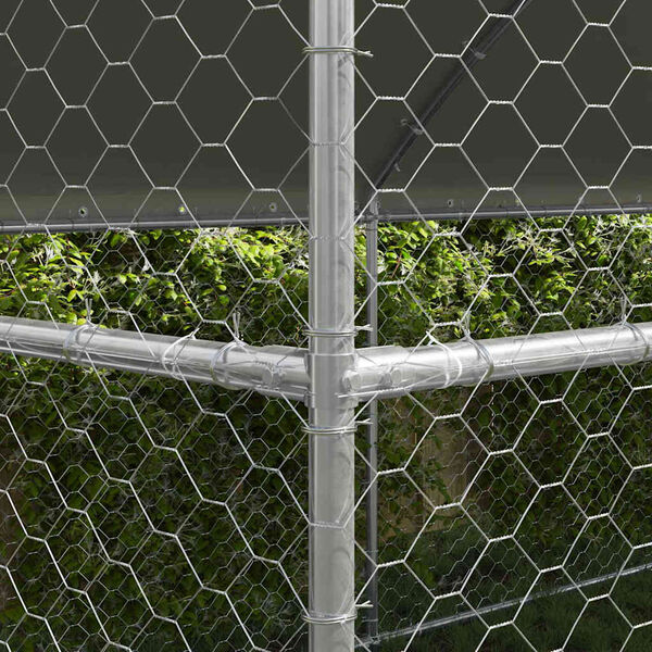 vidaXL Suņu būda 3 pcs Sudraba 6 x 2 x 2 m Cinkots tērauds