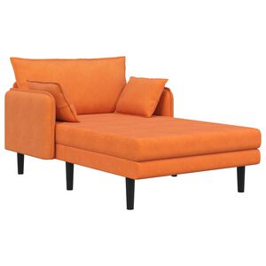 vidaXL Liels &scaron;ezlongs Oranža Korduroja audums