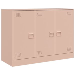 vidaXL kumode, rozā, 99x39x73 cm, tērauds