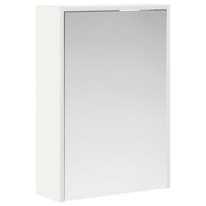 vidaXL Vannas istabas spoguļu skapis ar durvīm Balts 43 x 16 x 62.5 cm