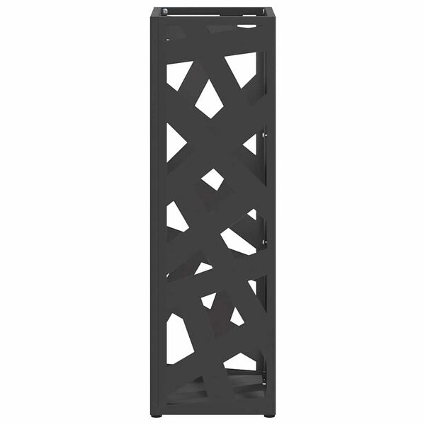 vidaXL Lietussarga statīvs Melna 15.5 x 15.5 x 49 cm Metāla
