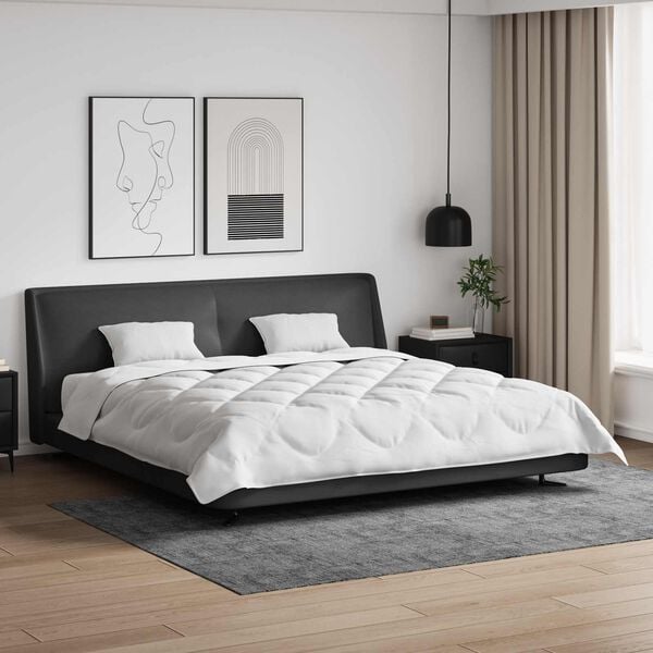 vidaXL Sega ar spilvenu 3 pcs Balts Mikro&scaron;ķiedra