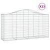 vidaXL arkveida gabiona grozi, 13gb., 200x50x100/120cm, cinkota dzelzs