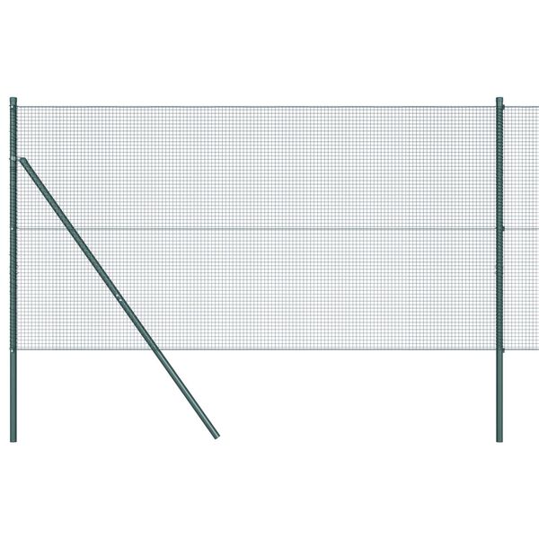 vidaXL Žoga āķis Zaļa 10 x 1,2 m (16 x 16 mm siets) Tērauds un PVC
