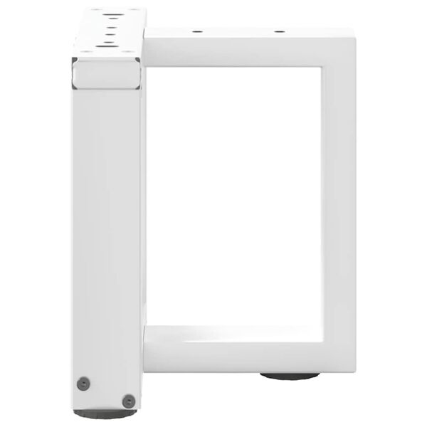 vidaXL kafijas galdiņa kājas, 2 gab., T-veida, baltas, 30x25x(30-31) cm, tērauds