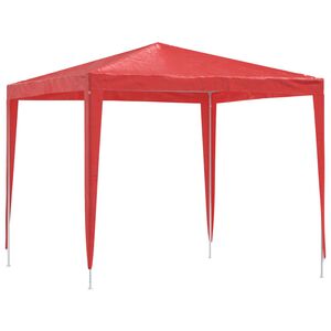 vidaXL Balles telts 250 x 250 x 240 cm Sarkana PE un Tērauds