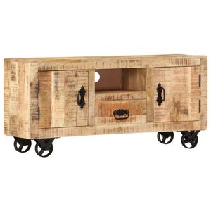 vidaXL TV skapītis, 110x30x50 cm, neapstrādāts mango koks