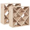 vidaXL Vīna plaukts 2 gab. Dabiska 62 x 25 x 62 cm Ciets priedes koks