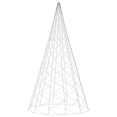 vidaXL Ziemassvētku egle karoga mastam, 3000 silti baltas LED, 800 cm