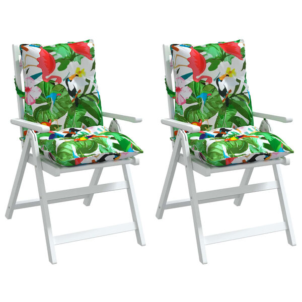 vidaXL dārza krēslu matrači, 2 gab., oksforda audum, krāsaini